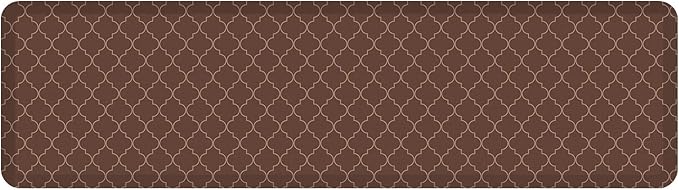 NewLife by GelPro Anti-Fatigue Designer Comfort Kitchen Floor Mat, 20x72" , Trellis Walnut Stain Resistant Surface with 3/4” Thick Ergo-foam Core for Health and Wellness