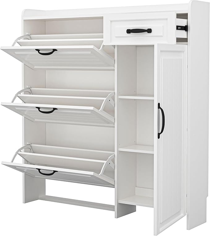 Shoe Cabinet for Entryway, Freestanding Shoe Storage Cabinet