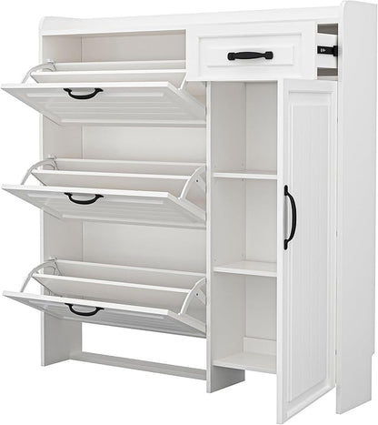 Shoe Cabinet for Entryway, Freestanding Shoe Storage Cabinet