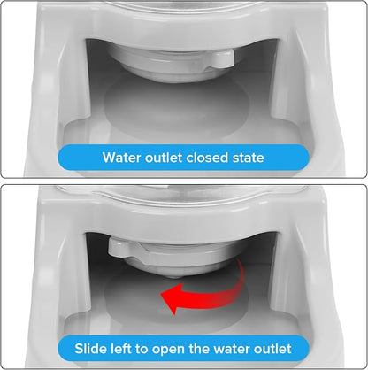 Kenond 2.5 Gallon Large Dog Water Dispenser, Automatic Gravity Water Bowl | Wide Mouth, Easy to Clean/ Gravity Filled/ Large Capacity/ Multi Pet Home