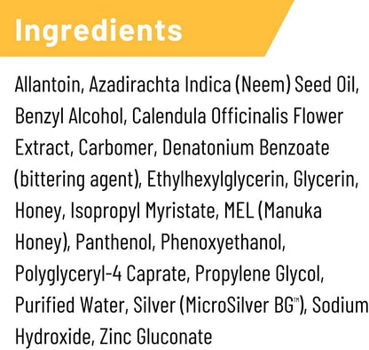 Absorbine Silver Honey Hot Spot & Wound Care Spray Gel 8oz Bottle, Manuka Honey & MicroSilver BG, Medicated for Dogs, Cats, Small Animals