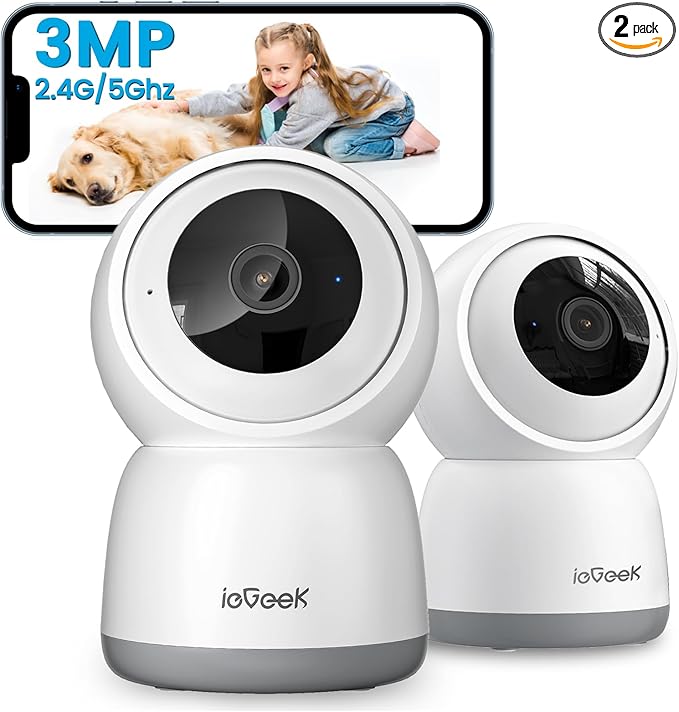 ieGeek 2K Indoor Security Camera, 5G/2.4G WiFi Pet Cameras