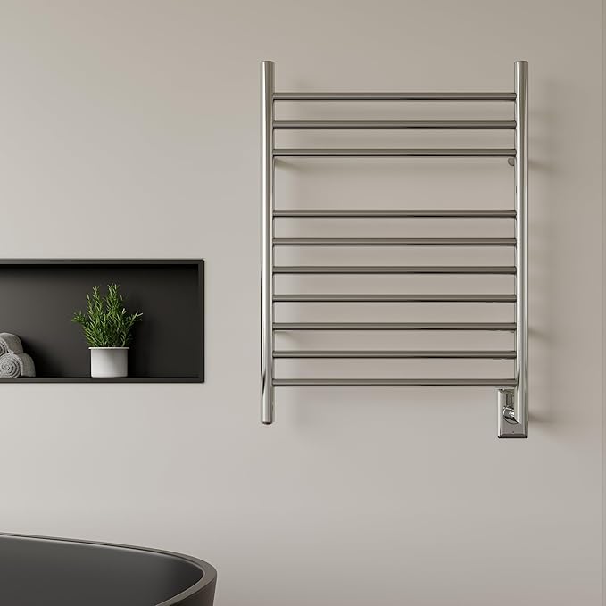 HEATGENE Towel Warmer Wall-Mounted Hardwired Heated Towel Rack Hot Towel Bar