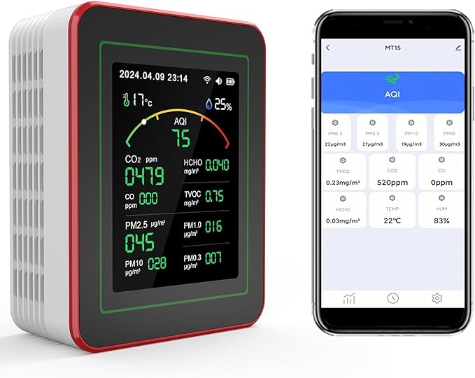 Professional 15-in-1 Air Quality Monitor