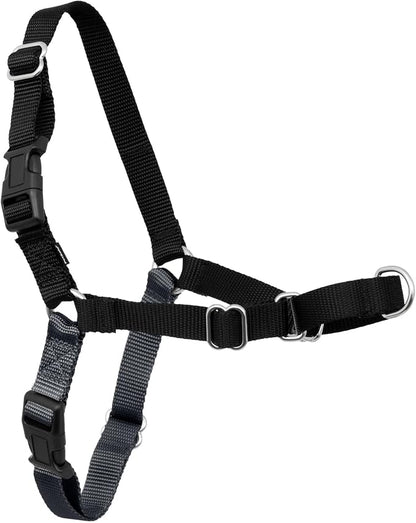 PetSafe Easy Walk Harness, No Pull Dog Harness, Charcoal Gray, Extra Large | Patented Martingale Loop Gives Gradual Shoulder Pressure to Stop Pulling, Front-Chest Leash Clip Prevents Gagging