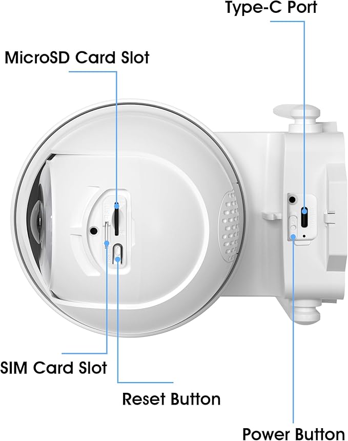 4G LTE Cellular Security Camera Outdoor, Wireless Solar Powered, no WiFi
