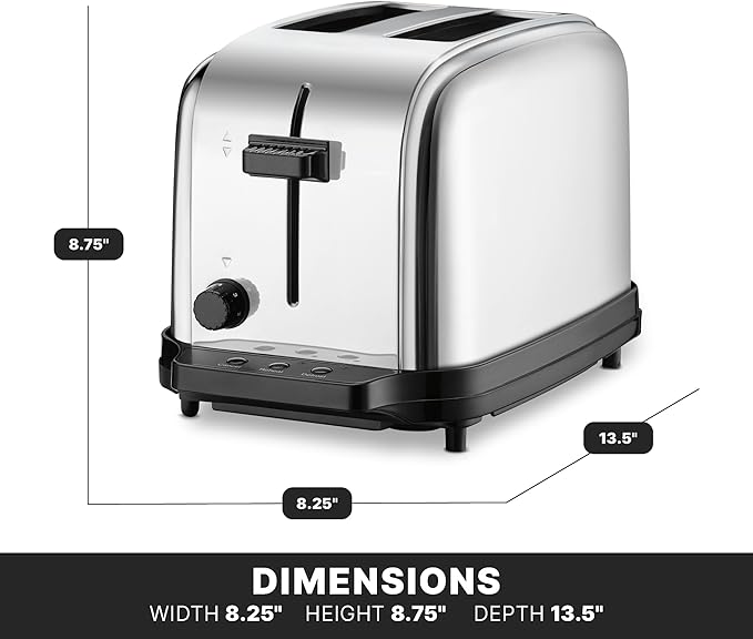 Waring Commercial WCT702 2-Slice Commercial Light Duty Pop-Up Toaster, 5-15