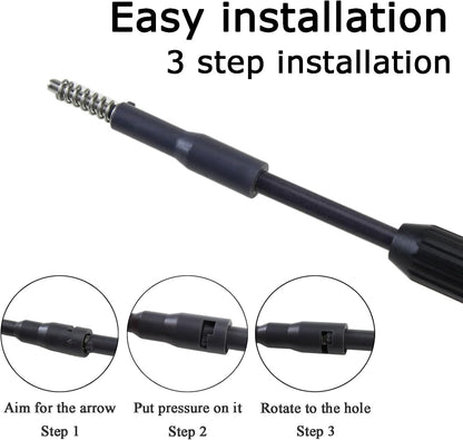 AQUANEAT 6 in 1 Fish Tank Cleaning Tools, Aquarium Cleaner Set with Adjustable Handle, Including Algae Scraper, Sponge Pad, Fish Net, and Brush