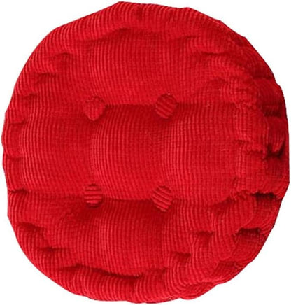 Round Soft Chair Cushions Home Floor Pillow Indoor Corduroy Chair Pads Office Seat Cushion, 17" D.