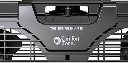 Comfort Zone Window Fan for Bedroom, 9 inch 3 Speed Dual Fans