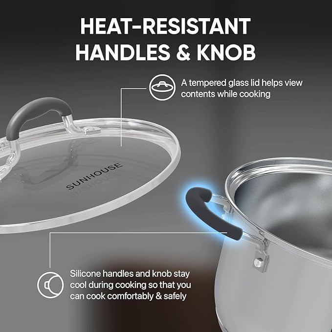 SUNHOUSE - 3.1 Quart Steamer Pots