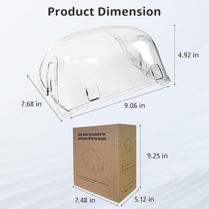 Rear Cover for Automatic Microchip Cat Pet Feeder