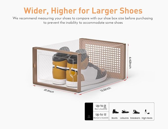 Kuject X-Large Shoe Storage Boxes Organizers