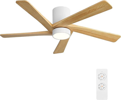 WINGBO 54 Inch Flush Mount DC Ceiling Fan