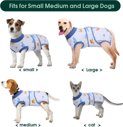 Kuoser Recovery Suit for Dogs Cats After Surgery, Professional Pet Recovery Shirt Dog Abdominal Wounds Bandages, Substitute E-Collar & Cone,Prevent Licking Dog Onesies Pet Surgery Recovery Suit
