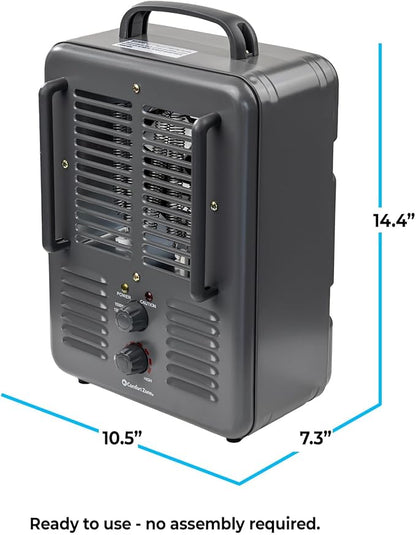 Comfort Zone Utility Space Heater, 1500W Electric Garage Heater