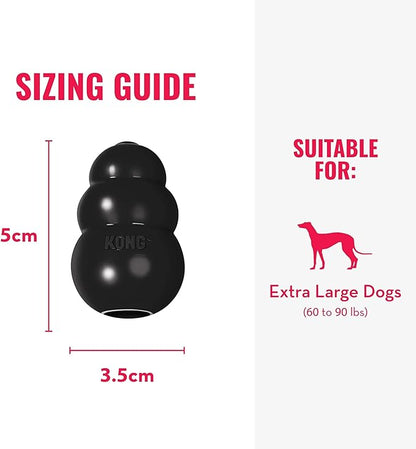 KONG Extreme Dog Toy - Fetch & Chew Toy - Treat-Filling Capabilities & Erratic Bounce for Extended Play Time Most Durable Natural Rubber Material - for Power Chewers - for X-Large Dogs (Pack of 2)