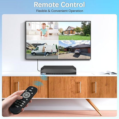 【130° Ultra Wide-Angle & 90 Days Storage】 Outdoor Wired Security Camera System