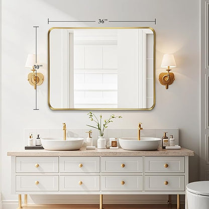 Fabuday Gold Bathroom Mirror