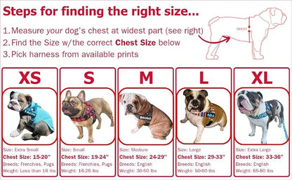 Adjustable Dog Harness– No Pull, No Choke – for English Bulldogs, French Bulldogs, Pugs & Broad-Chested Breeds – Easy, Safe Walks (Sky-Duck, XL)