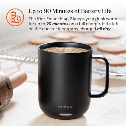 Ember Temperature Control Smart Mug 2, 10 Oz, App-Controlled Heated Coffee Mug