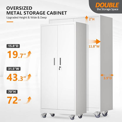 VINGLI Large Metal Storage Cabinet