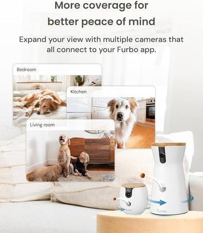 Furbo 360° Dog Camera + Mini 360° Cam 2-Camera Bundle Nanny Pro Subscription: