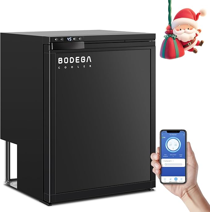 BODEGA BODEGACOOLER 12 Volt Refrigerator, RV Refrigerator APP Control, 65L RV
