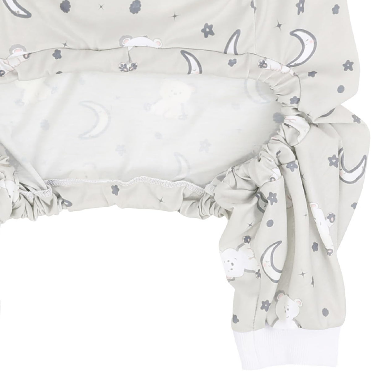 HDE Dog Pajamas One Piece Jammies Jumpsuit Pet Clothes Outfit Stretchy Lightweight Comfy Shirt Pjs for M-3XL Dogs Goodnight Polar Bears - M