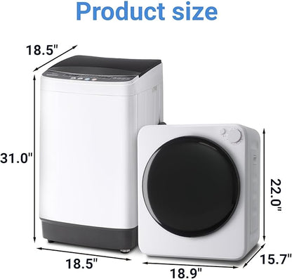 Compact Washer and Dryer Combo Set, 2.0 Cu.Ft Full-Automatic Washing Machine