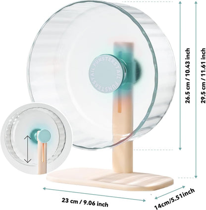 Super Silent Hamster Wheel 10.4 Inch, Magnetic Large Rat Wheel for Chinchilla, Gerbil, Guinea Pig, Cat, Mouse, Sugar Glider and Dwarf, Syrian Hamster Accessories (Salt Blue)
