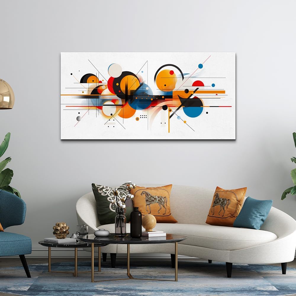 hyidecorart Large Wall Art For Living Room Wall Decorations For Bedroom Line Color Block Abstract Pictures Artwork Hang Pictures For Office Decor Hotel Canvas Prints Art Modern Wall Decoration