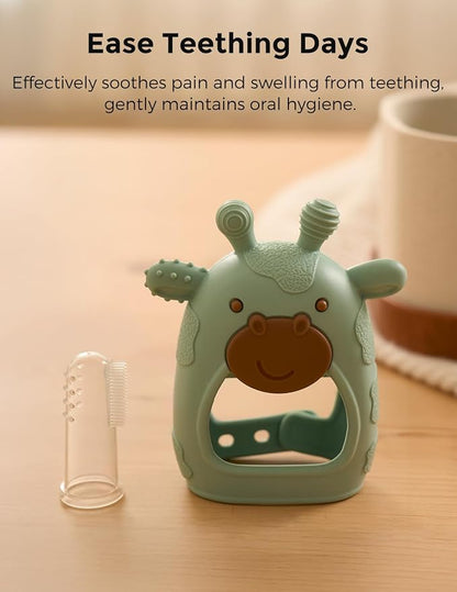 Momcozy Baby Kit, Baby Shower Gift Must-Haves & Registry Essential Kit | Grooming & Cleansing Care Set for Newborn, Electric Nail File, Teether, Bath Brush, Cradle Cap Brush, Comb, Finger Toothbrush