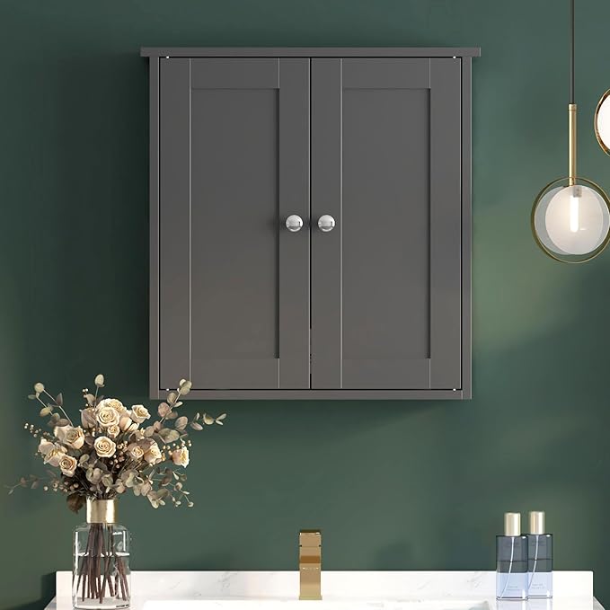 Black Bathroom Wall Cabinet, Medicine Cabinet Over Toilet, Bathroom Cabinet