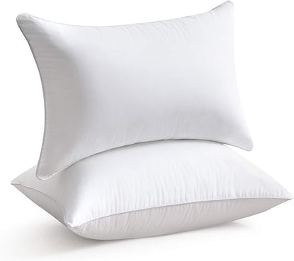 Oubonun 14 x 22 Pillow Inserts (Set of 2) - Lumbar Pillow with 100% Cotton Cover - Rectangle Square Interior Sofa Pillow Inserts - Decorative Pillow Insert Pair - White Couch Pillow