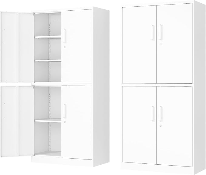 71” Metal Storage Lockable Heavy Duty File Cabinet Garage Tool Cabinets