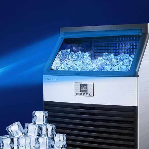 Commercial Ice Maker, 110V Automatic Ice Making Machine Stainless Steel 325