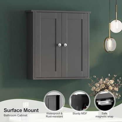 Black Bathroom Wall Cabinet, Medicine Cabinet Over Toilet, Bathroom Cabinet