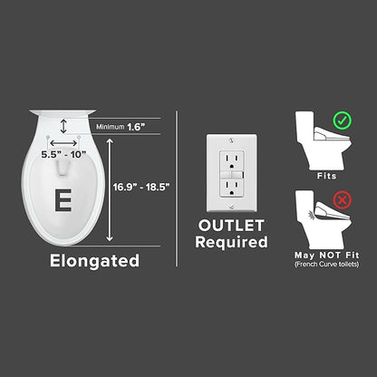 SmartBidet® SB-2600 Electric Smart Bidet™ Seat Unlimited Hot Water
