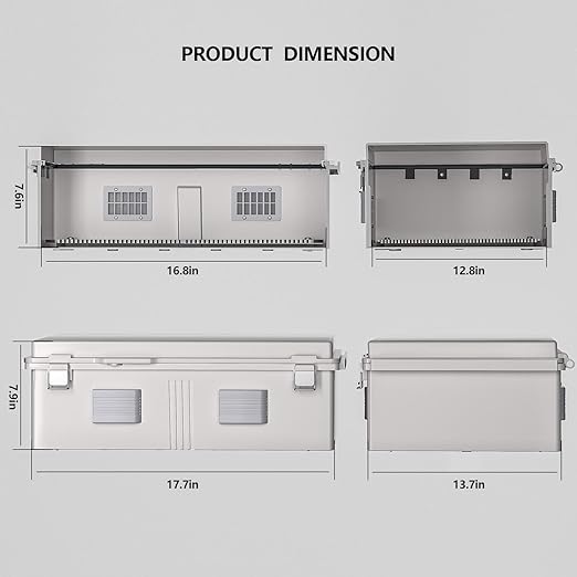 Electrical Junction Box, Ventilated Design, Cable Grommets, Indoor/Outdoor Use