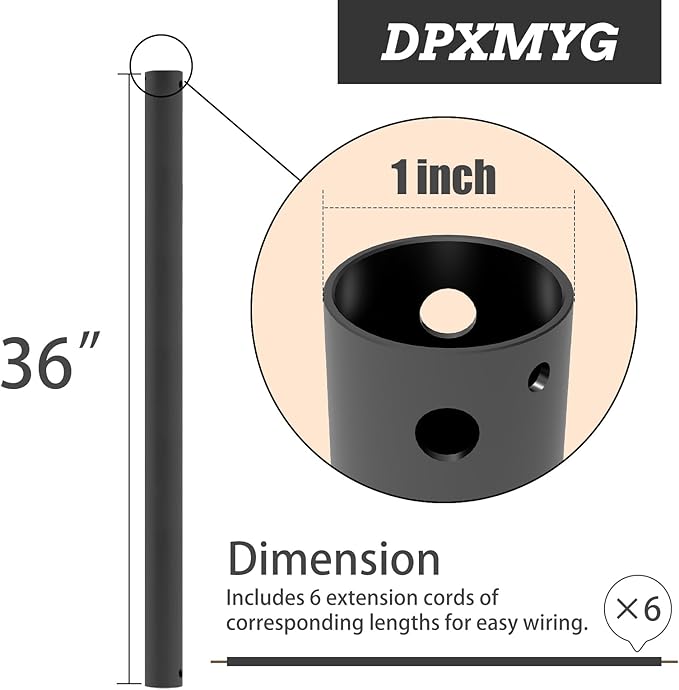 DPXMYG 36 inch Ceiling Fan Downrod