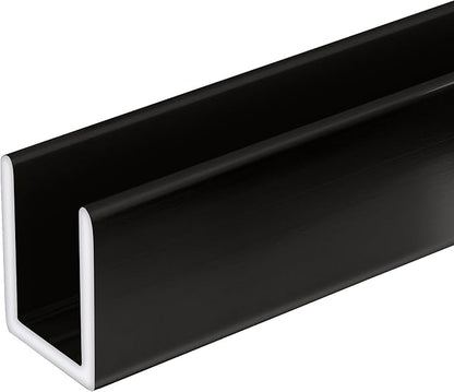Brixwell SDCD38GM-CCP18 Gun Metal 3/8" Fixed Panel Shower Door Deep U-Channel