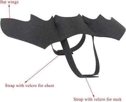 Pet Cat Bat Wings for Halloween Party Decoration, Dog Cosplay Bat Costume,Puppy and Cat Dress Up Accessories (Black, Large)