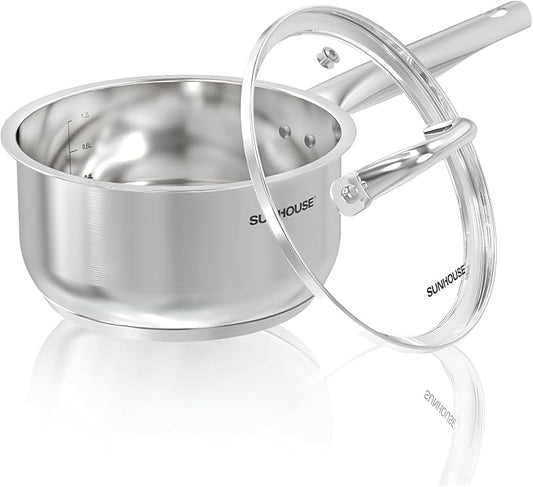 SUNHOUSE – 3 Quarts Stainless Steel Sauce Pan