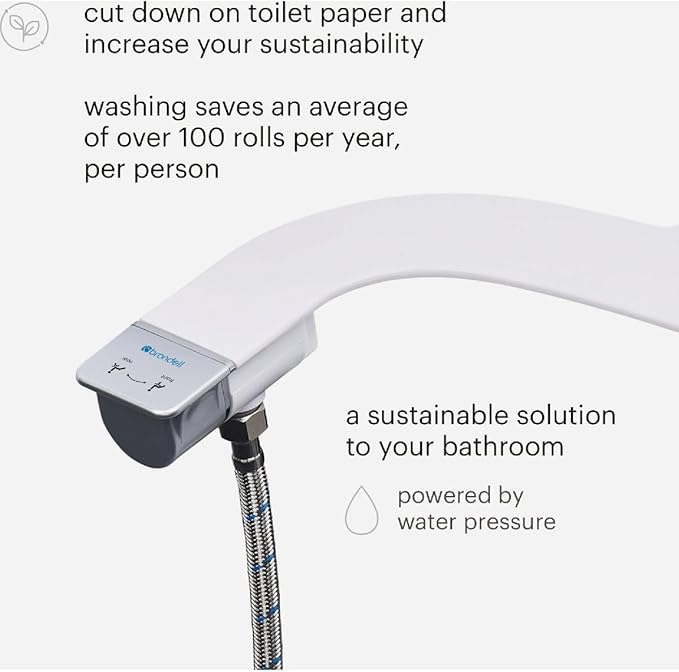 Brondell Bidet Attachment for Toilet SS-250 SimpleSpa Fresh Water Spray