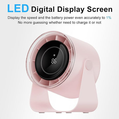 DURBESTER Small Desk Fan, 28dB Ultra-Quiet Desktop Air Circulator