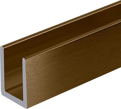 Brixwell SDCD38BBRZ-CCP12-XCP25 Brushed Bronze 3/8" Fixed Panel Shower Door