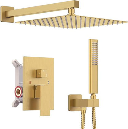 Iriber Brushed Gold Rain Shower System