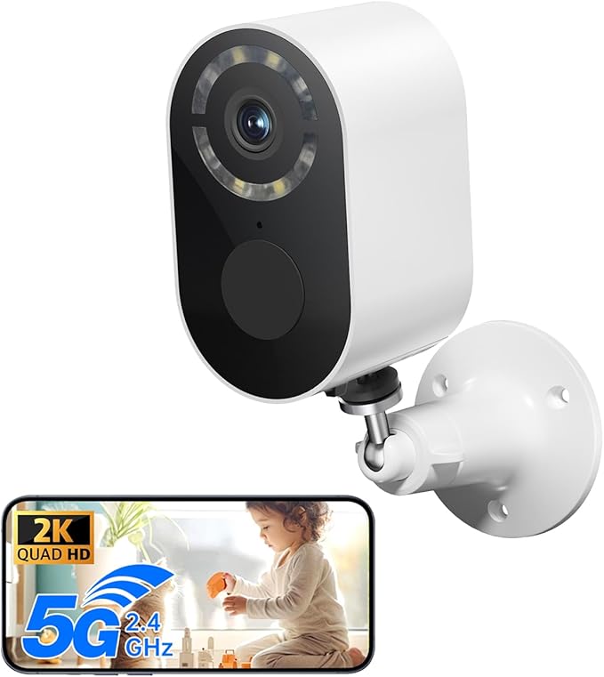 Security Cameras Wireless Outdoor, 2K Battery Powered WiFi Camera
