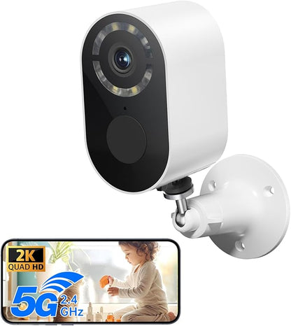 Security Cameras Wireless Outdoor, 2K Battery Powered WiFi Camera